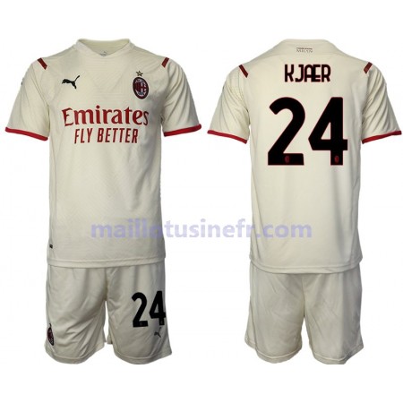 Maillot de Foot AC Milan Simon Kjaer 24 Extérieur 2021-22 - Enfant
